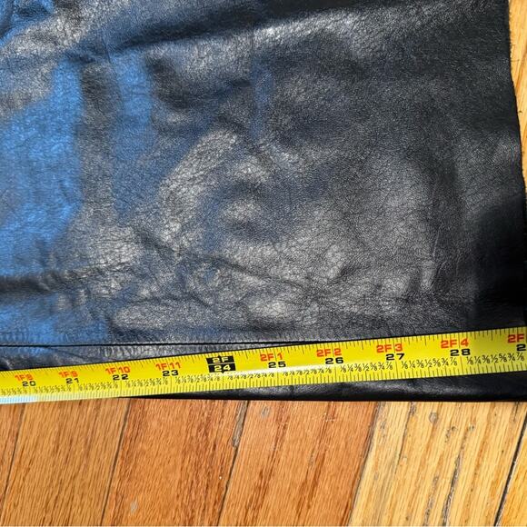 Biker pants ID/Entity by Lord &Taylor real leather riding‎ black woman’s size 10 - Picture 3 of 6
